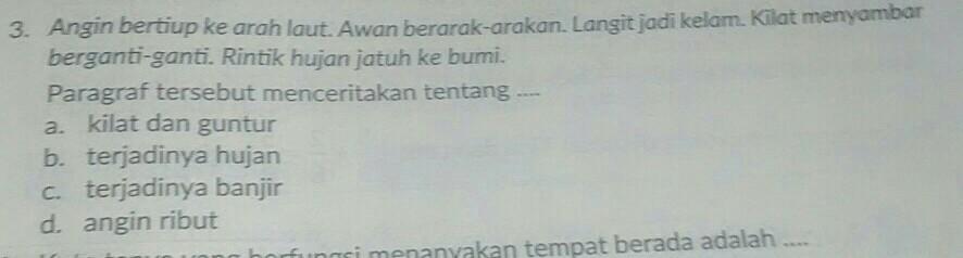 C am · (2x) c am tusing merasa galah mejalan. Angin Bertiup Ke Arah Laut Awan Bergerak Gerakan Arak Arakan Langit Jadi Kelam Kilat Menyambar Brainly Co Id