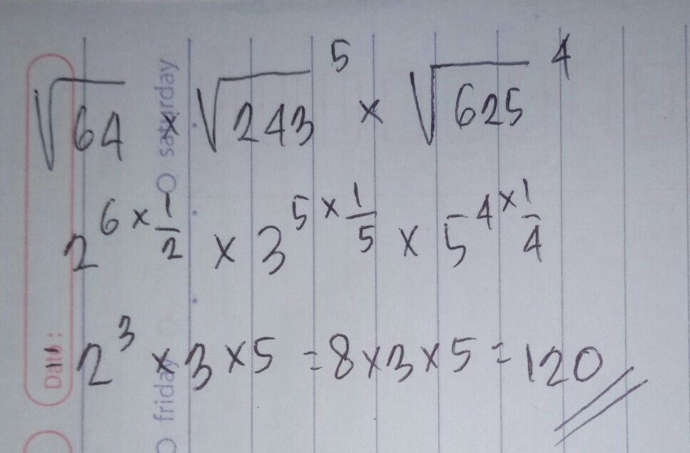 Yang berada di depan bilangan. Hasil Akar 64 Akar 243 Pangkat 5 Akar 625 Pangkat 4 Brainly Co Id