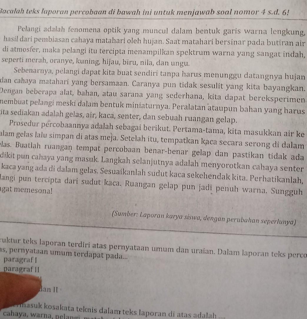 Teks Laporan Percobaan Membuat Pelangi Seputar Laporan Admin blog Contoh Soal Terbaru 24 January 2019 juga mengumpulkan gambar-gambar lainnya terkait contoh teks laporan percobaan membuat pelangi dengan senter dibawah ini.