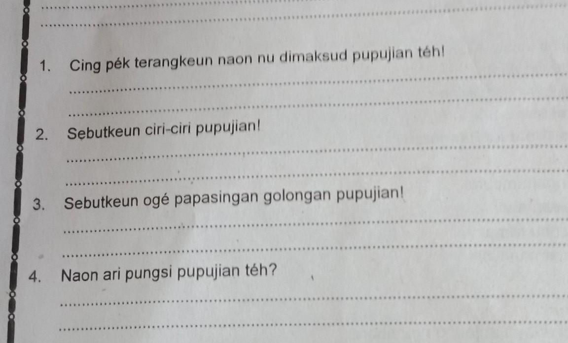 Biografi eusina nyaritakeun kahirupan hiji jalma ti mimiti lahir nepi ka . 1 Cing Pek Terangkeun Naon Nu Dimaksud Pupujian Teh 2 Sebutkeun Ciri Ciri Pupujian 3 Brainly Co Id