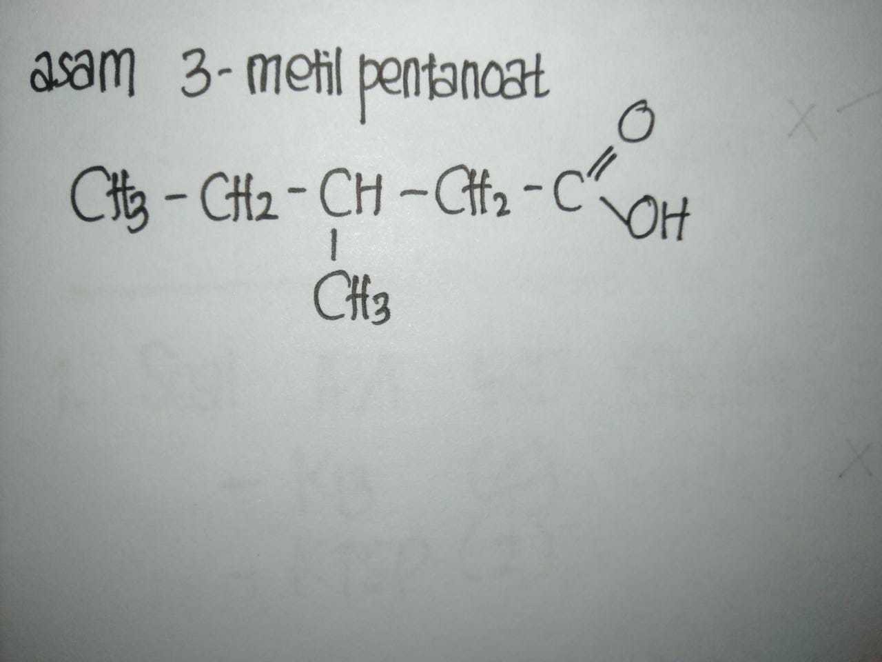 Bagaimana rumus dari asam 3-metil pentanoat - Brainly.co.id