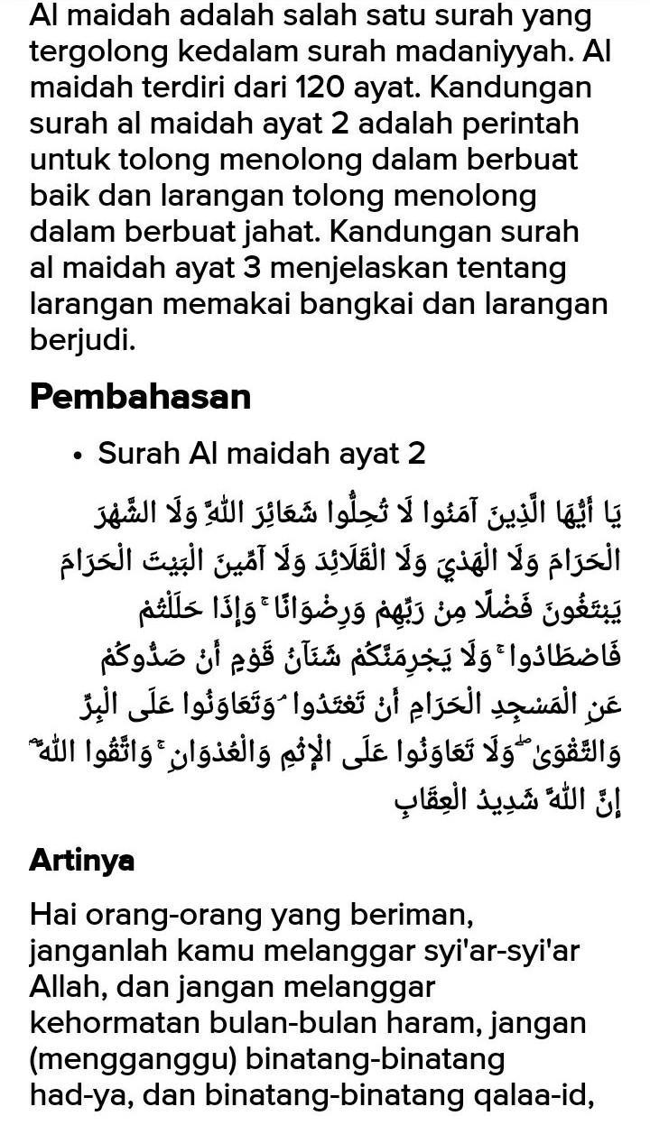 Surat Al Maidah Ayat 32 Arab Latin Arti Tafsir Dan Kandungan Yakni Tafsir Al Quranil Adhim karya Ibnu Katsir Tafsir Al Munir karya Syaikh Wahbah Az Zuhaili Tafsir Fi Zilalil Quran karya Sayyid Qutb dan Tafsir Al Azhar karya Buya Hamka.