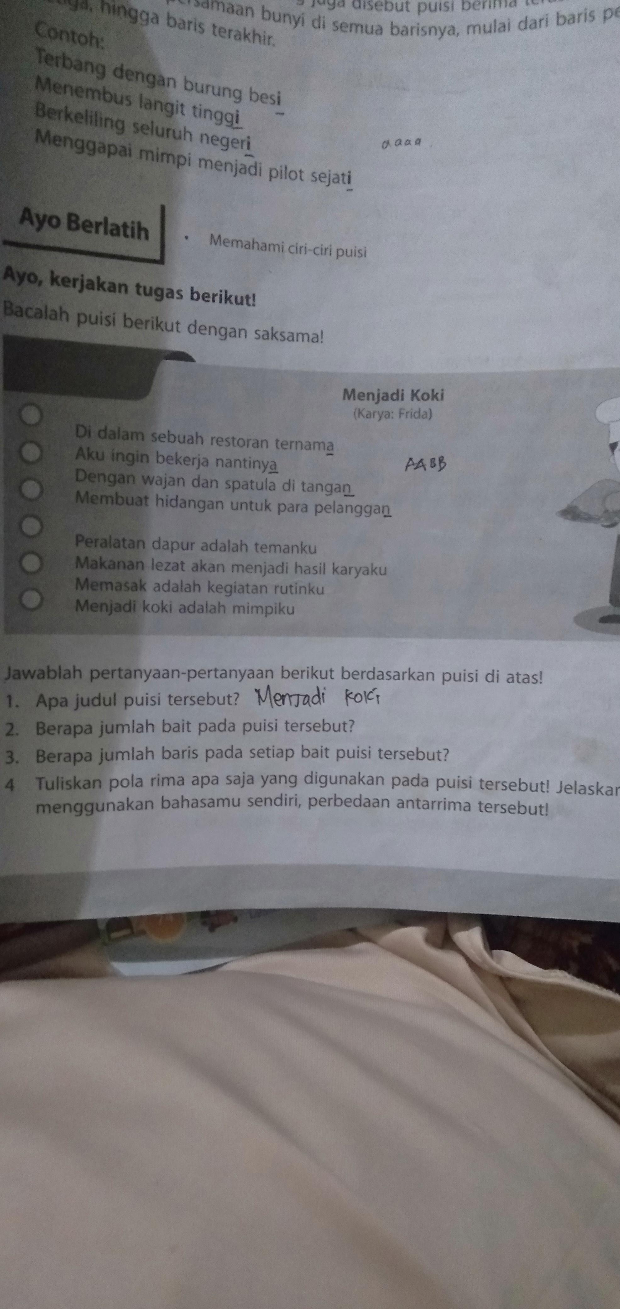 Kata ibu, aku bisa menjadi seorang pilot! Menjadi Koki Didalam Sebuah Restoran Ternama Aku Ingin Bekerja Nantinya Dengan Wajan Da Spatula Di Brainly Co Id