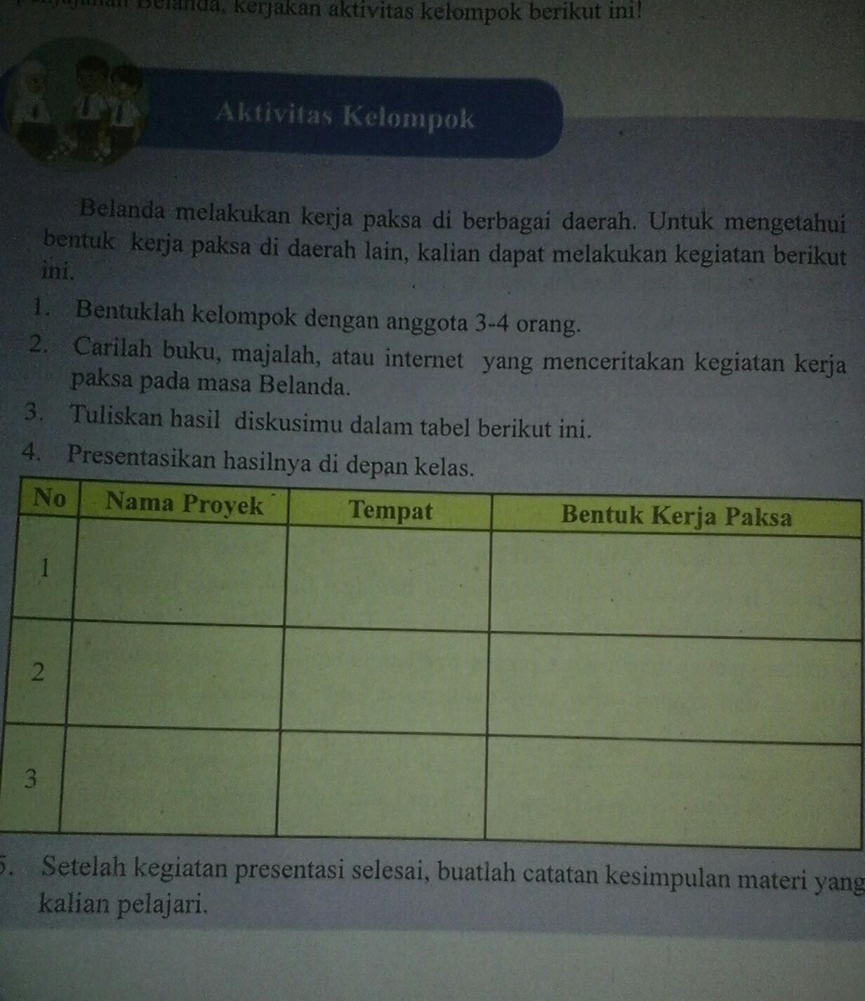Yang menceritakan kegiatan kerja paksa pada masa belanda? Tolong Bantuannya Besok Dikumpulkan Brainly Co Id