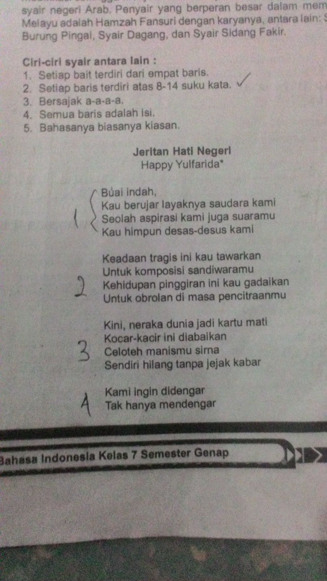 Nilai Moral Nasihat Bait Syair Perahu 1 5pliss Bantuin Brainly Co Id Bait syair Nilai moral nasihat 1 2 pemuda perlu membekali diri dengan ilmu dan amal yang baik agar hidup menjadi berguna 3 4 5 179 Bahasa Indonesia C.