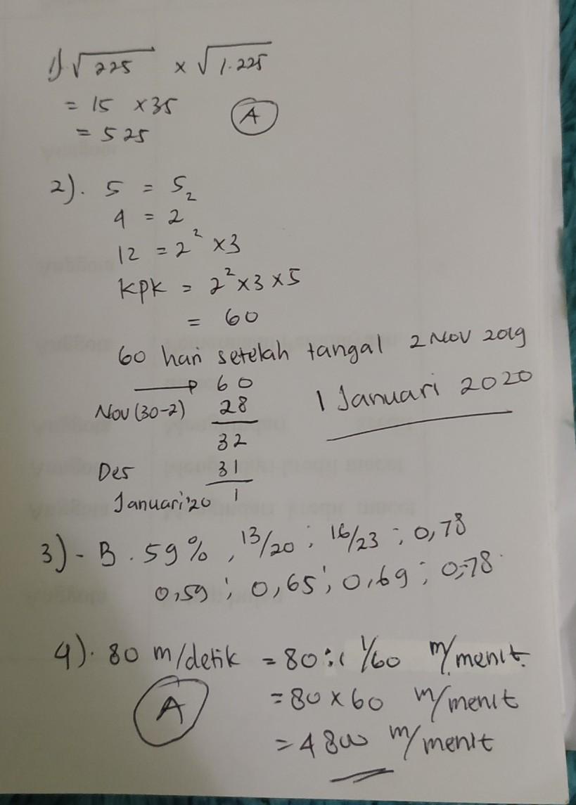 Selain itu kamu juga akan mempelajari penjumlahan,. 1 Hasil Dari Akar Kuadrat 225 X Akar Kuadrat 1 225 A 525 B 526 C 535 D 5362 Toko Sembako Brainly Co Id