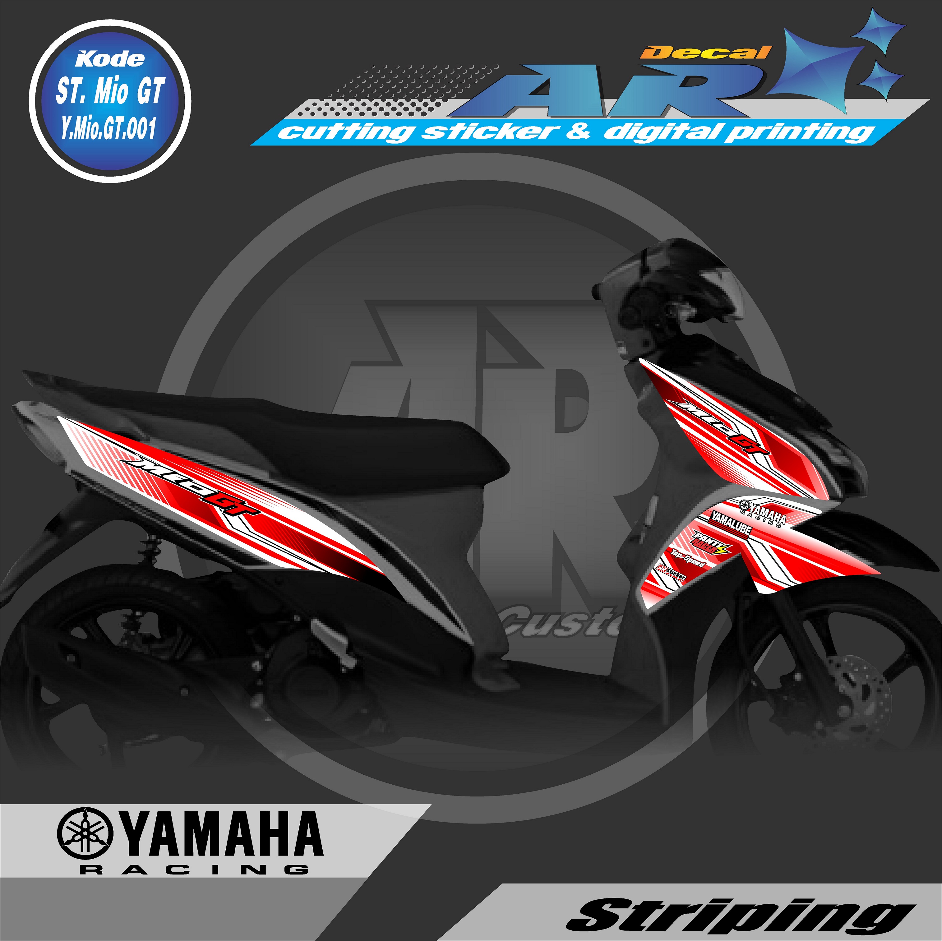 Cutting sticker sunblasting (sticker kaca) 2. Sticker Striping List Variasi Mio Gt 01 Lazada Indonesia