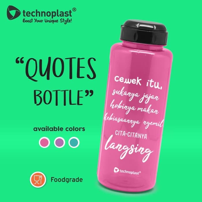 Kata kata bijak · @kata2bijak. Produk Baru Technoplast Botol Minum Kata Kata Quotes Sport Bottle 1 15 Ml Lazada Indonesia