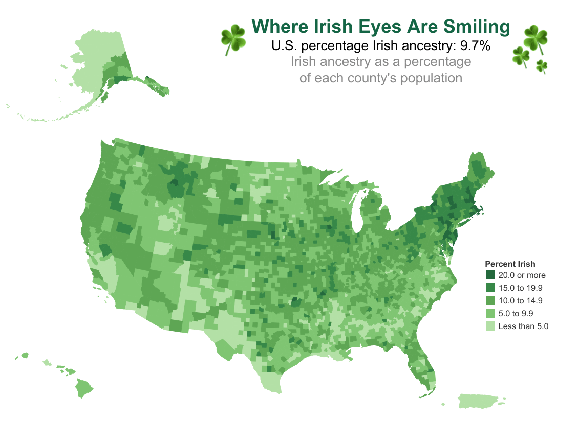 Map-US Irish population