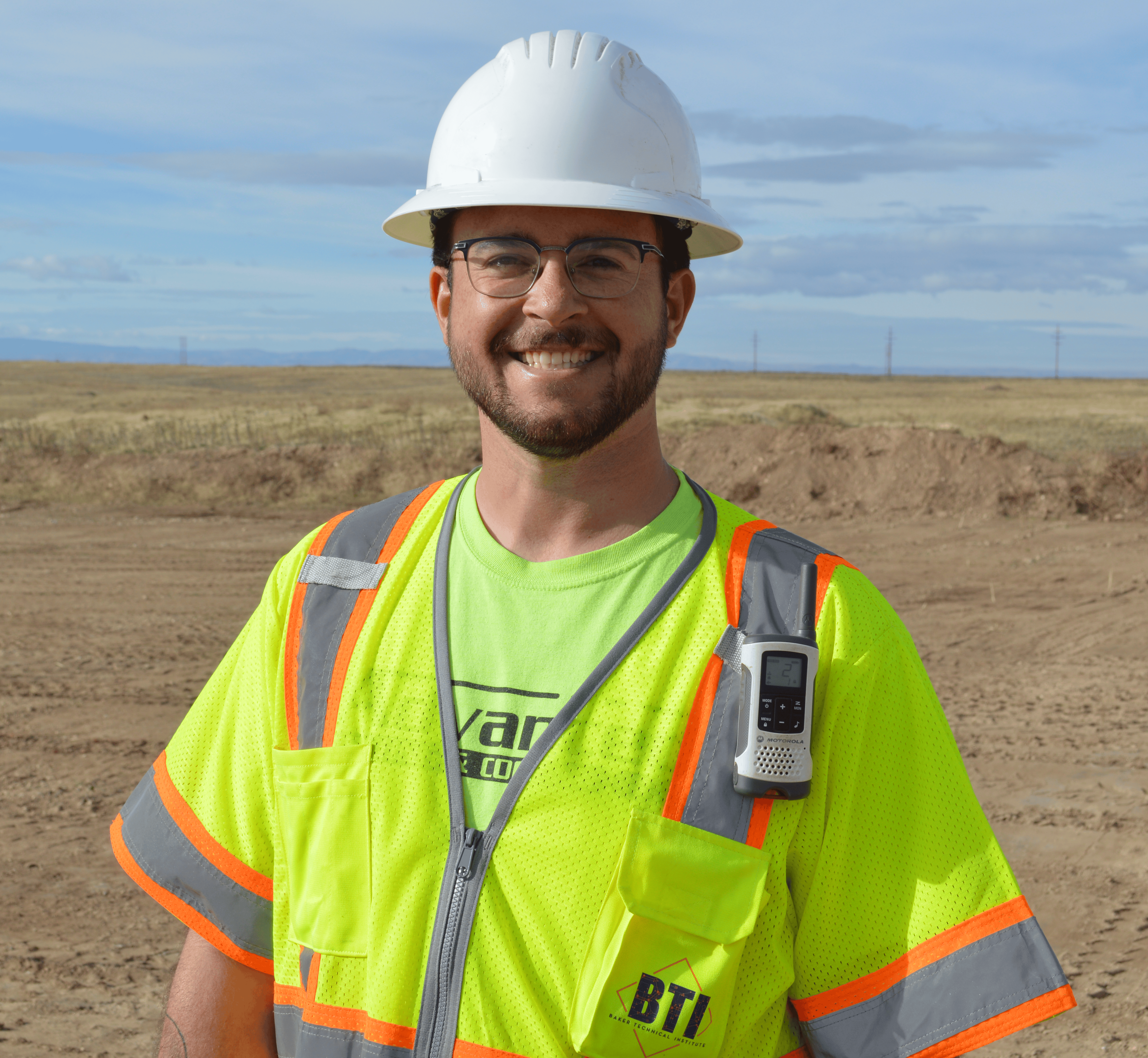 Grant Childers stands proudly in his vest at Land Lab Day in November 2025.