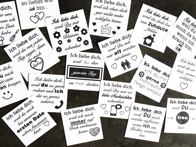 Valentinstag Geschenk 100 Gründe warum ich dich liebe Download