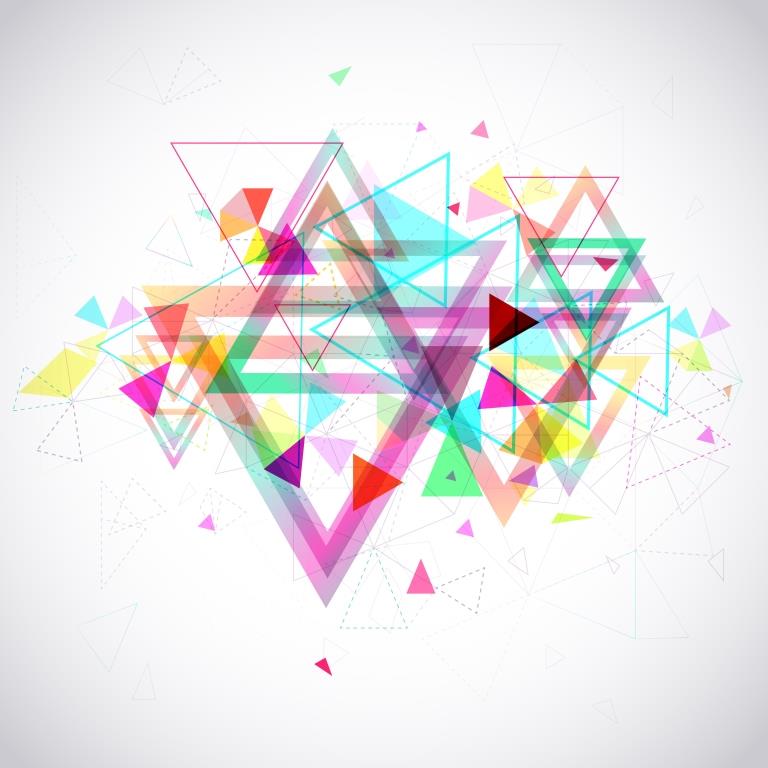 Abstract background of hexagon triangle geometry polygon and element shape for poster and website decoration design, create by vector