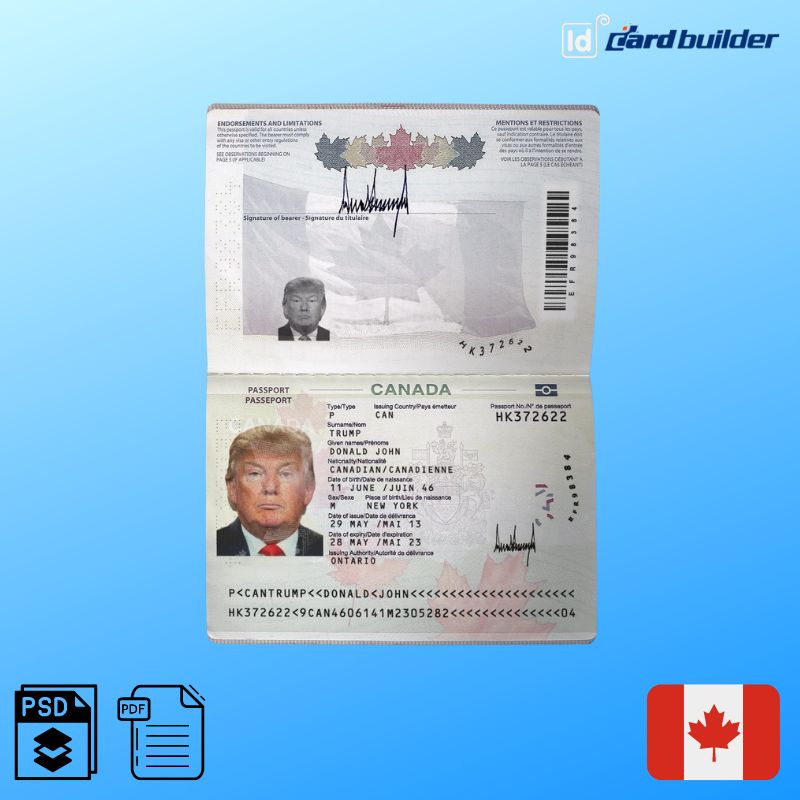 Canadian Passport Template