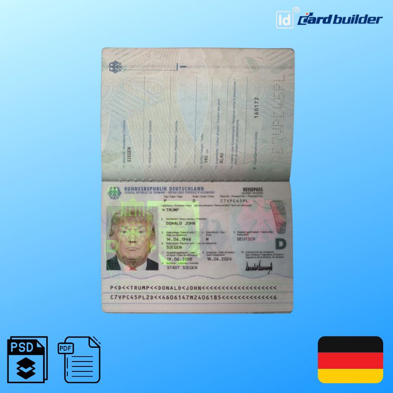 Germany Passport Template