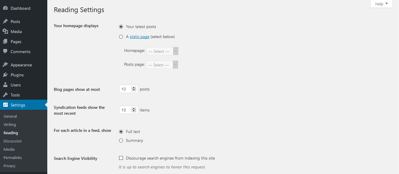 Tidak disetel jika anda menggunakan halaman sebagai halaman depan statis. Panduan Mengelola Halaman Awal (Home Page) di WordPress | IDCloudHost