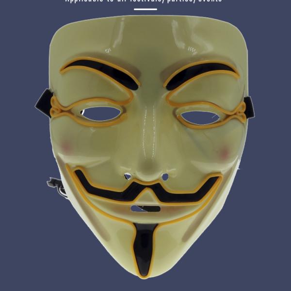 Alla tre finns i redan färglagd variant och en variant som ni själva färglägger. Glodande Anonym Mask Idea4fun