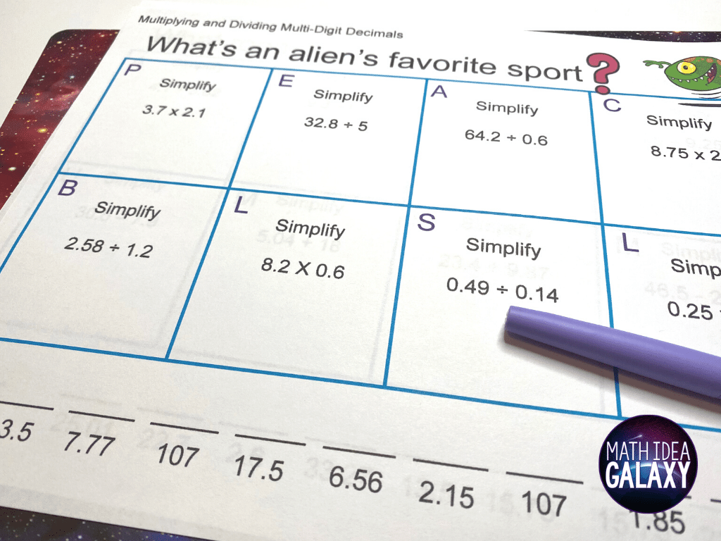 A decimal operations riddle is a fun, simple way to help student practice adding, subtracting, multiplying & dividing decimals. Read more about this and other low-prep, high-engagement strategies.