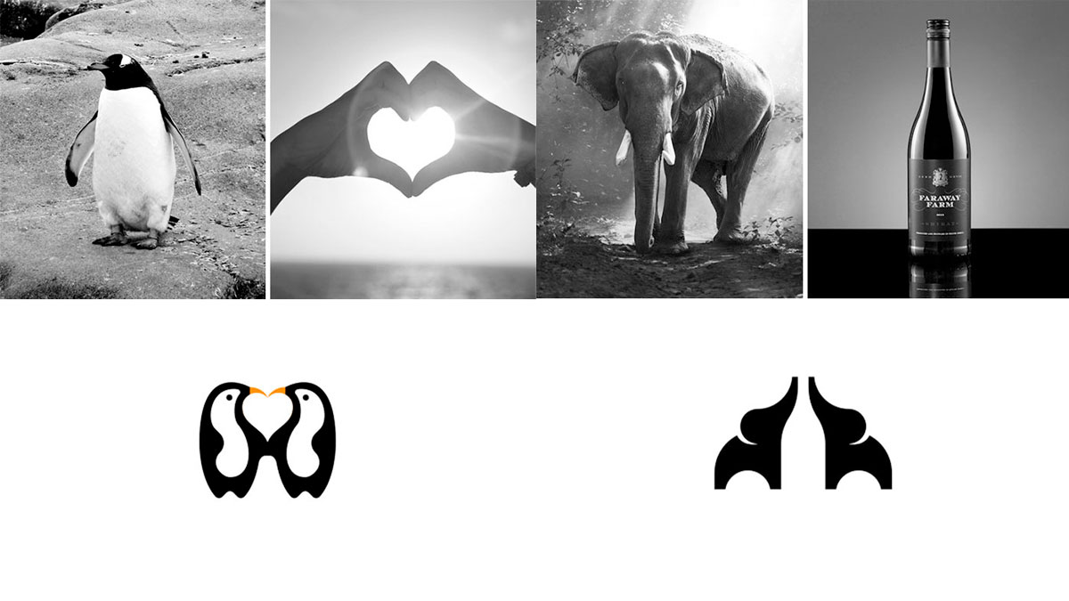 logotipos combinando dos elementos