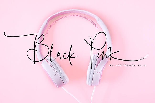 Black Pink tipografías para logos