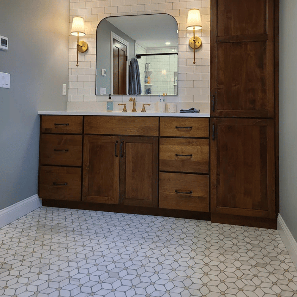 Custom hardwood flooring installation for a luxury home remodel in Western Montana.