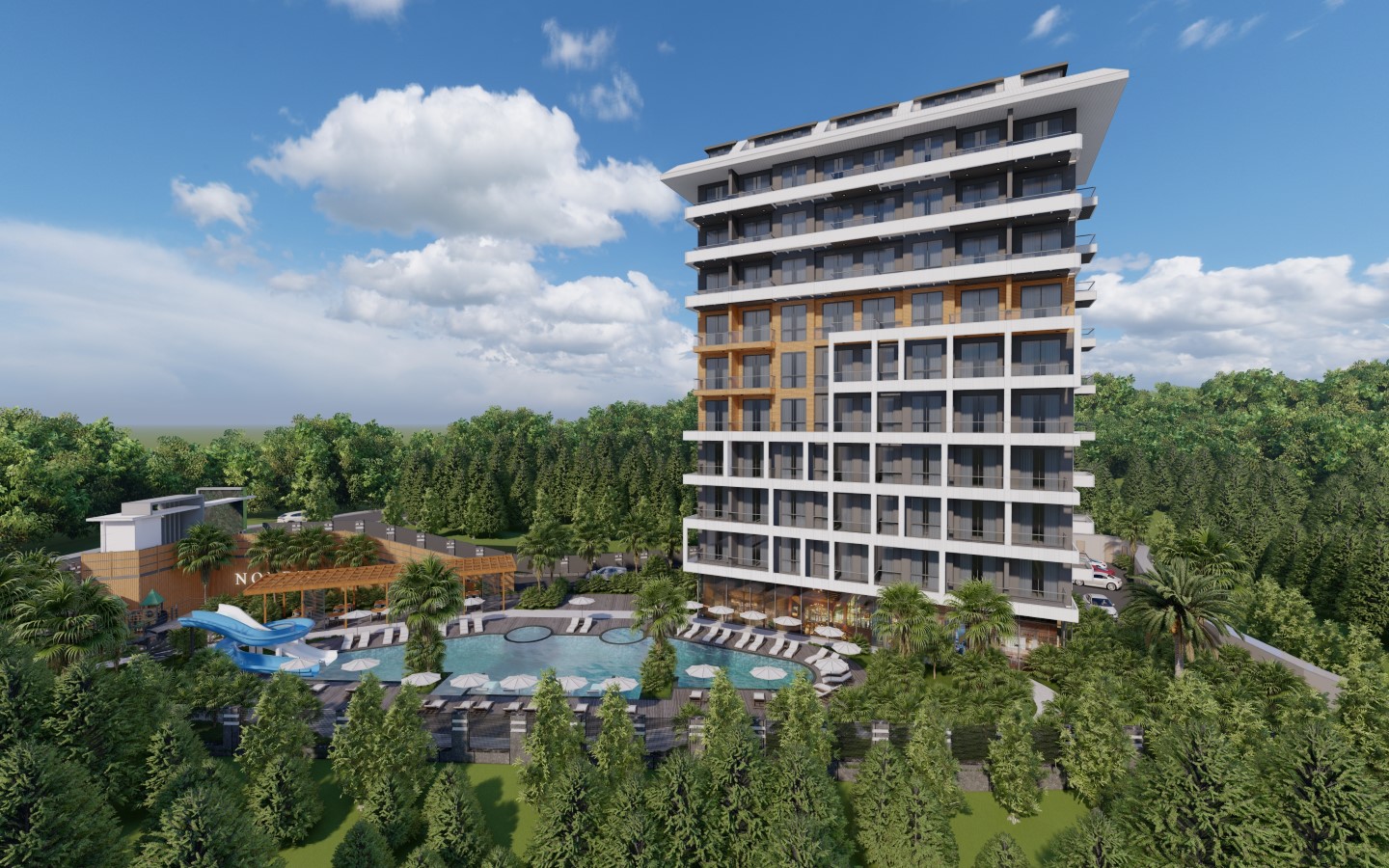 Tosmur'da Deniz Manzaralı Kompleks