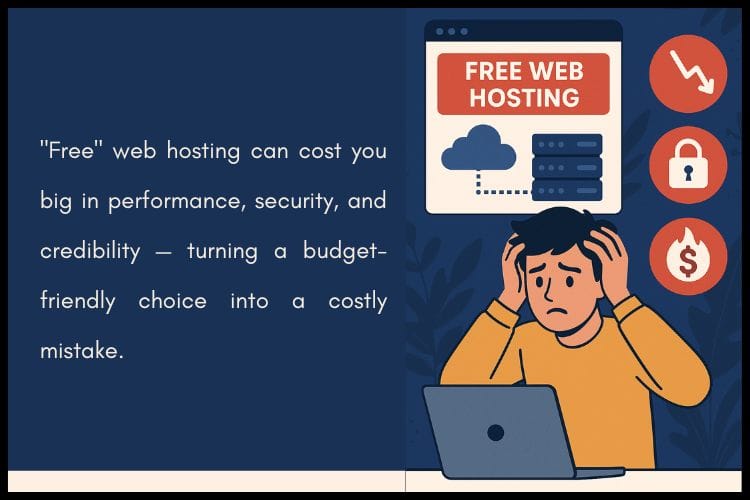 disadvantages of free web hosting