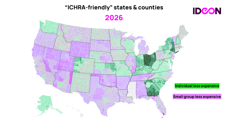 Ideon Releases 2026 ICHRA Map 2026 ICHRA Map 