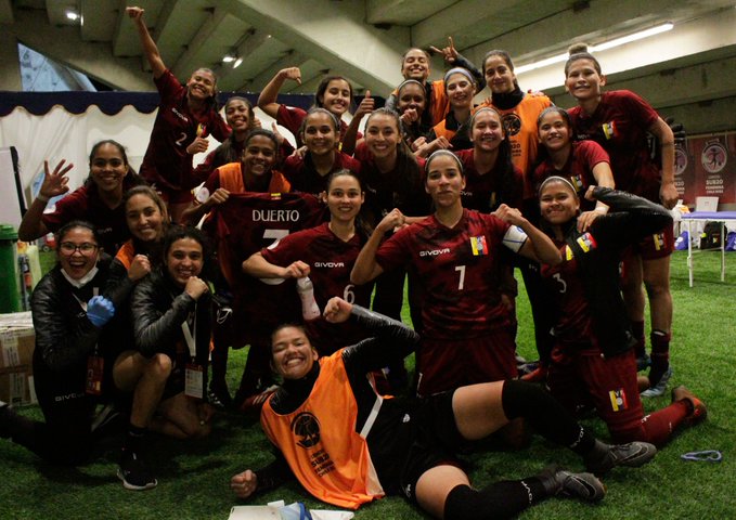 El festejo de la Vinotinto femenina sub 20 con dedicatoria a María Duerto
