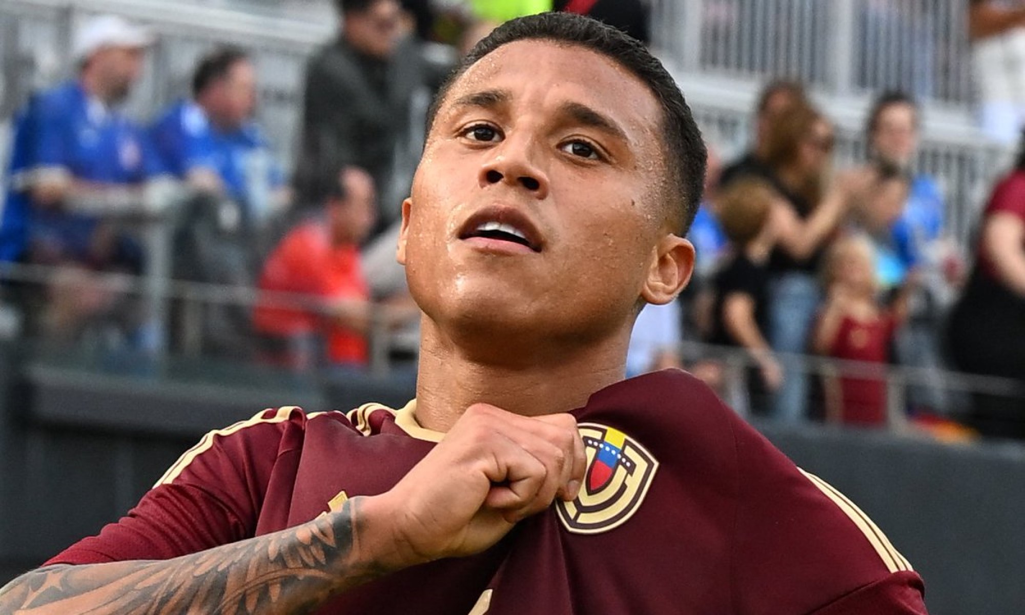 Darwin Machís, autor del gol de Venezuela ante Italia. Foto: FVF