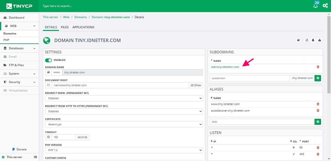 Bagaimana cara mengatur multisite wp, sehingga jika seseorang ingin mendaftar di situs subdomain, mereka tidak meninggalkan situs itu kapan saja? Cara membuat subdomain di TinyCP - idnetter.com