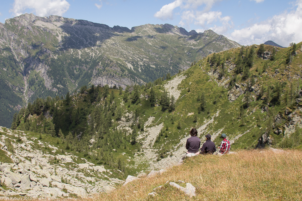 Passo del Bùsan: Blick ins Valle di Vergeletto