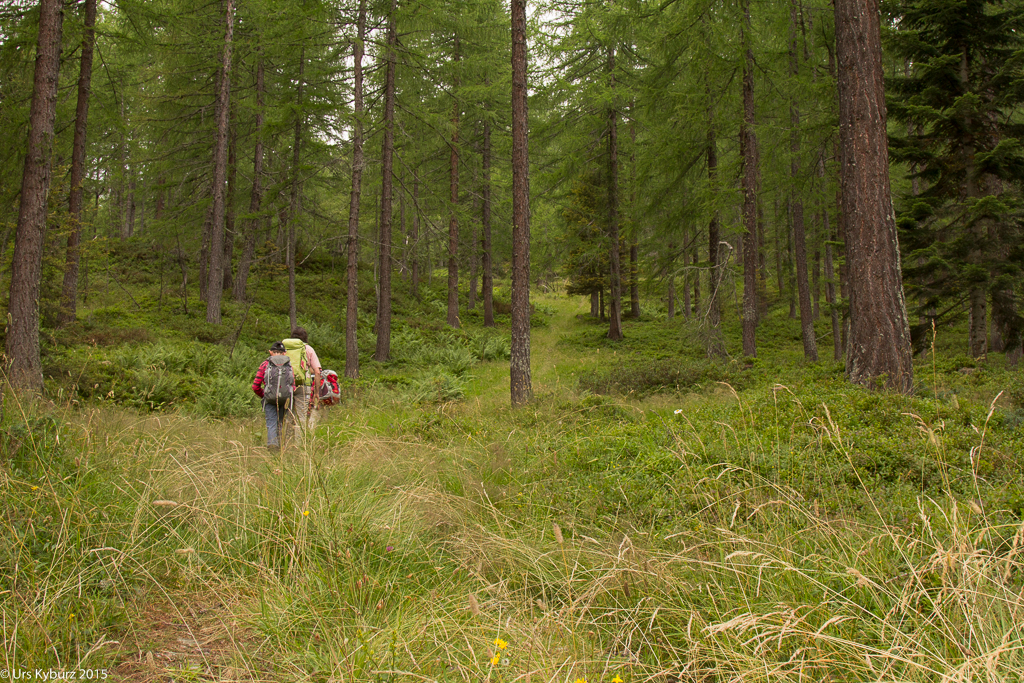 Aufstieg in einsamer Gegend