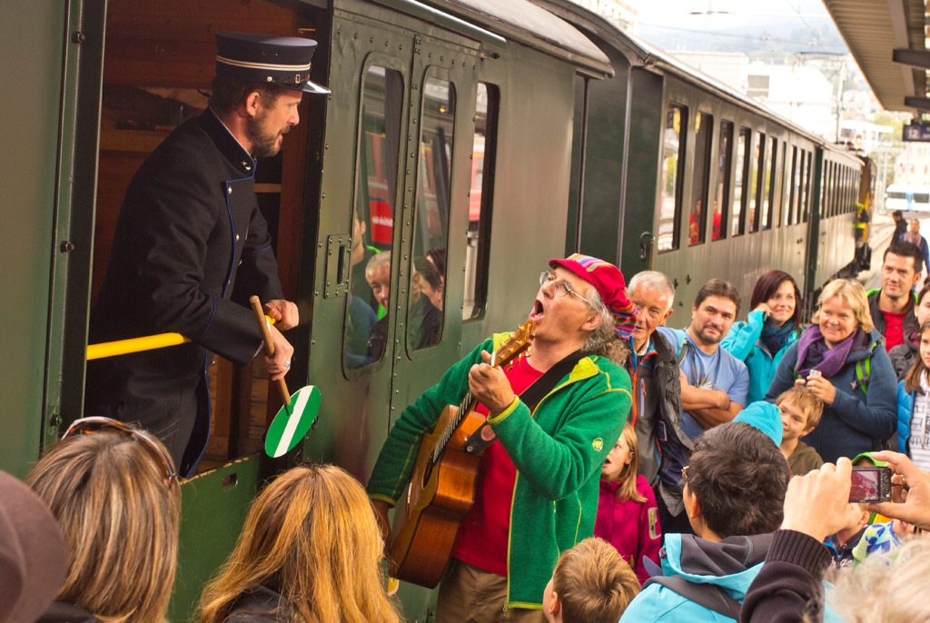 Clà Ferrovia und Linard Bardill