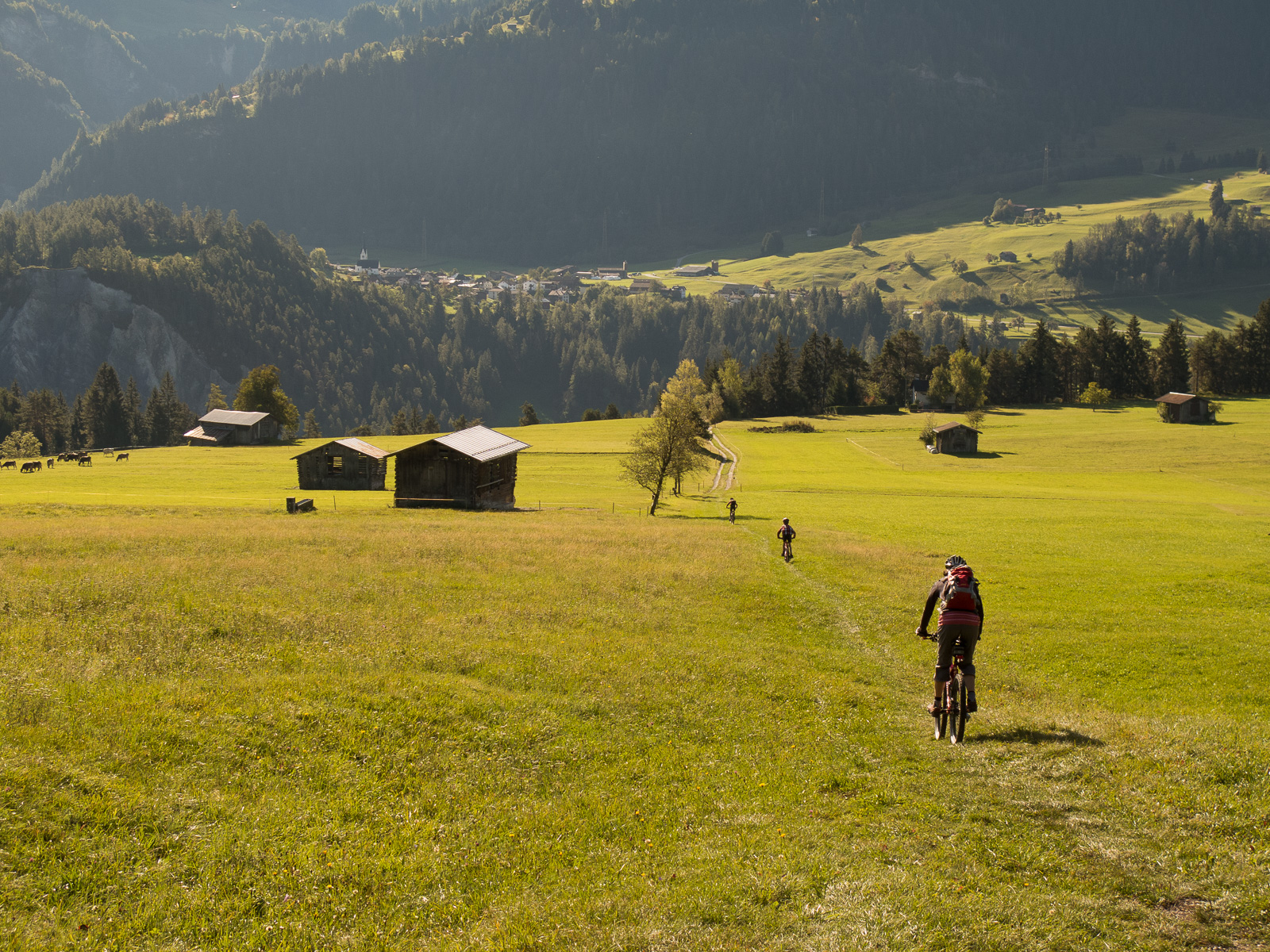 Abfahrt über den Wiesenweg