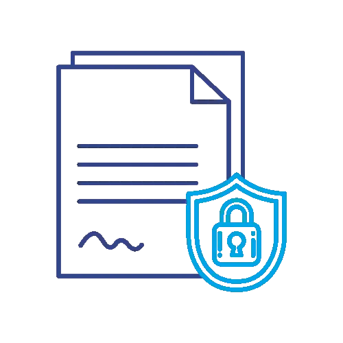 Secure and confidential document icon
