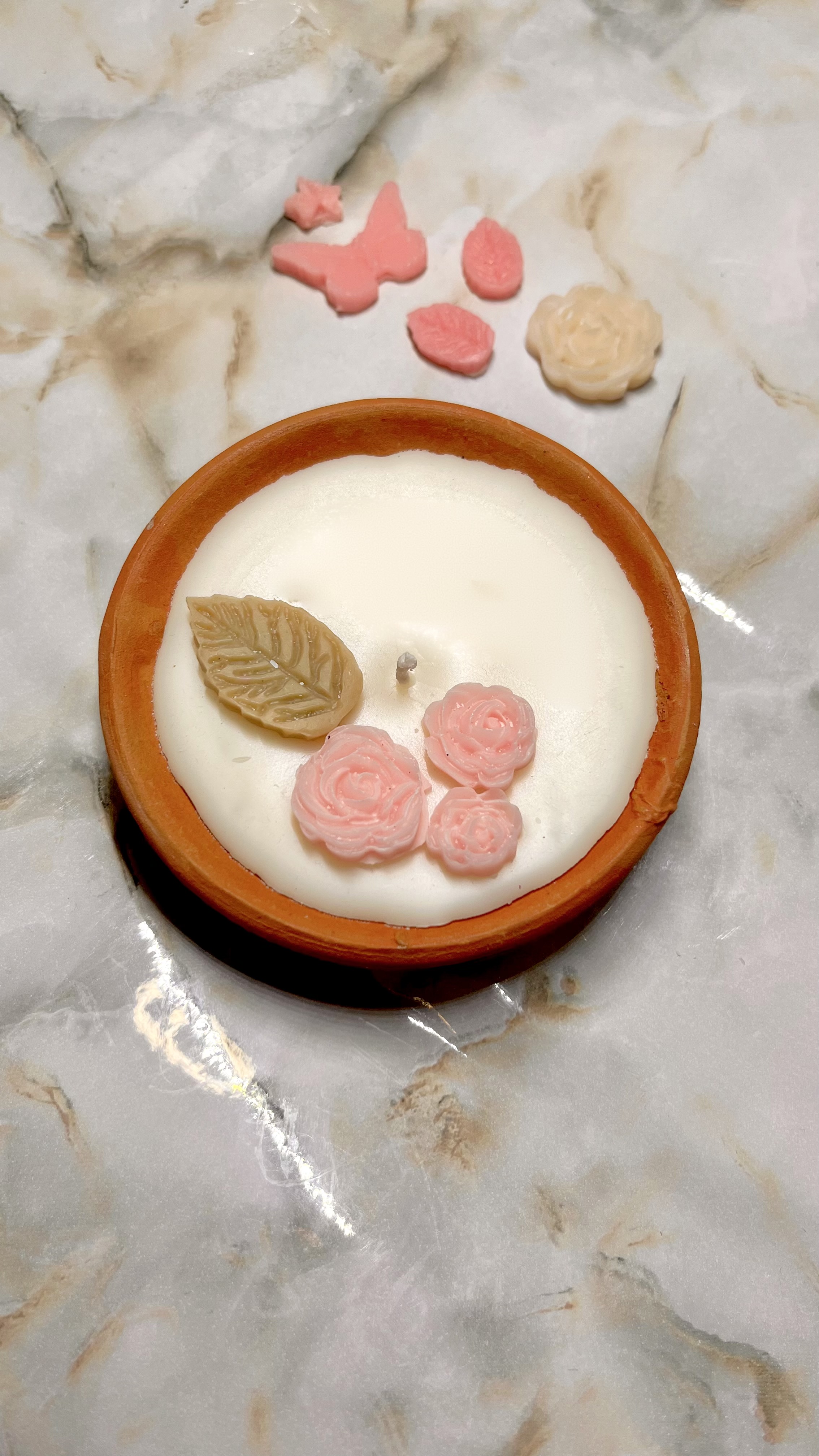 Terracotta Bowl Candle Pre Poured