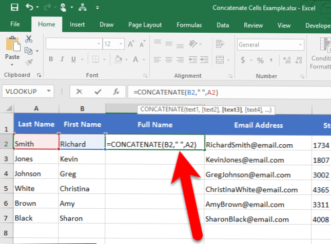 Cara Menggabungkan Kolom Pada Ms Excel Ekotriyanto Menggabungkan data dengan simbol Dan Pilih sel tempat Anda ingin meletakkan data gabungan.