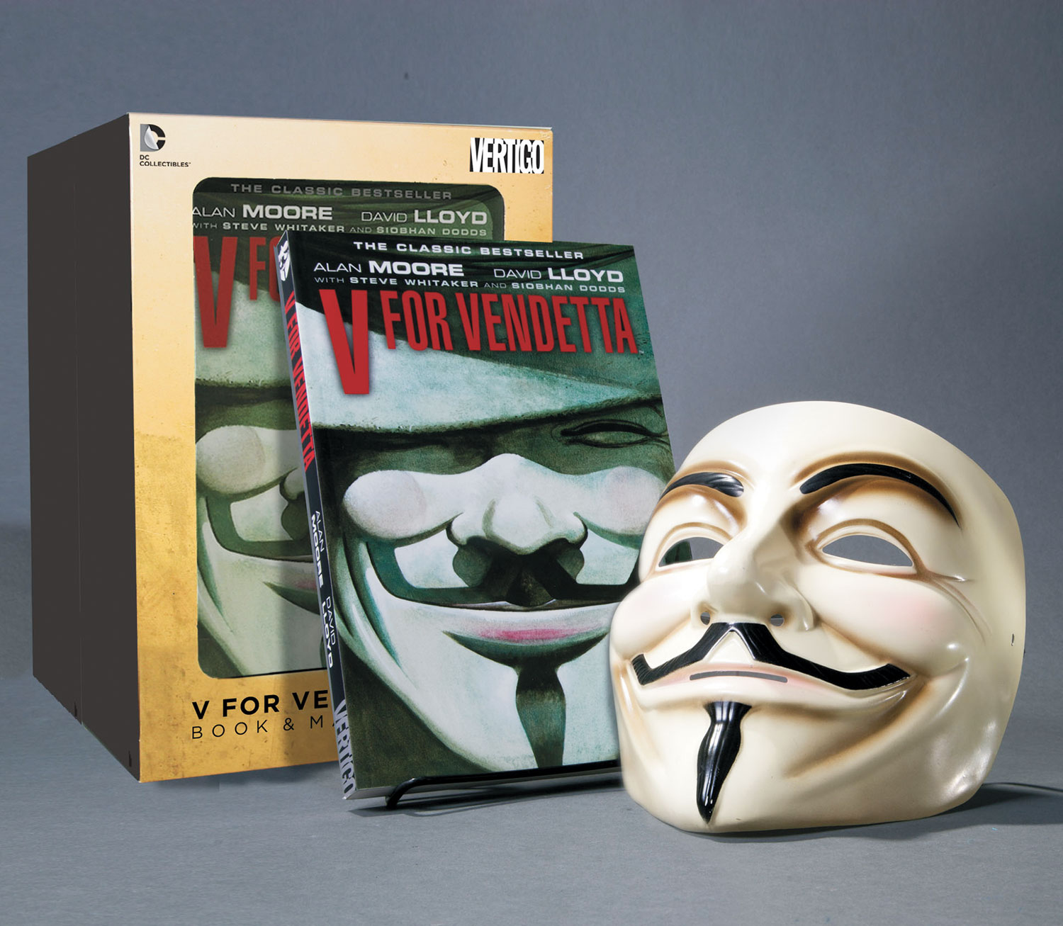 V FOR VENDETTA BOOK AND MASK SET
