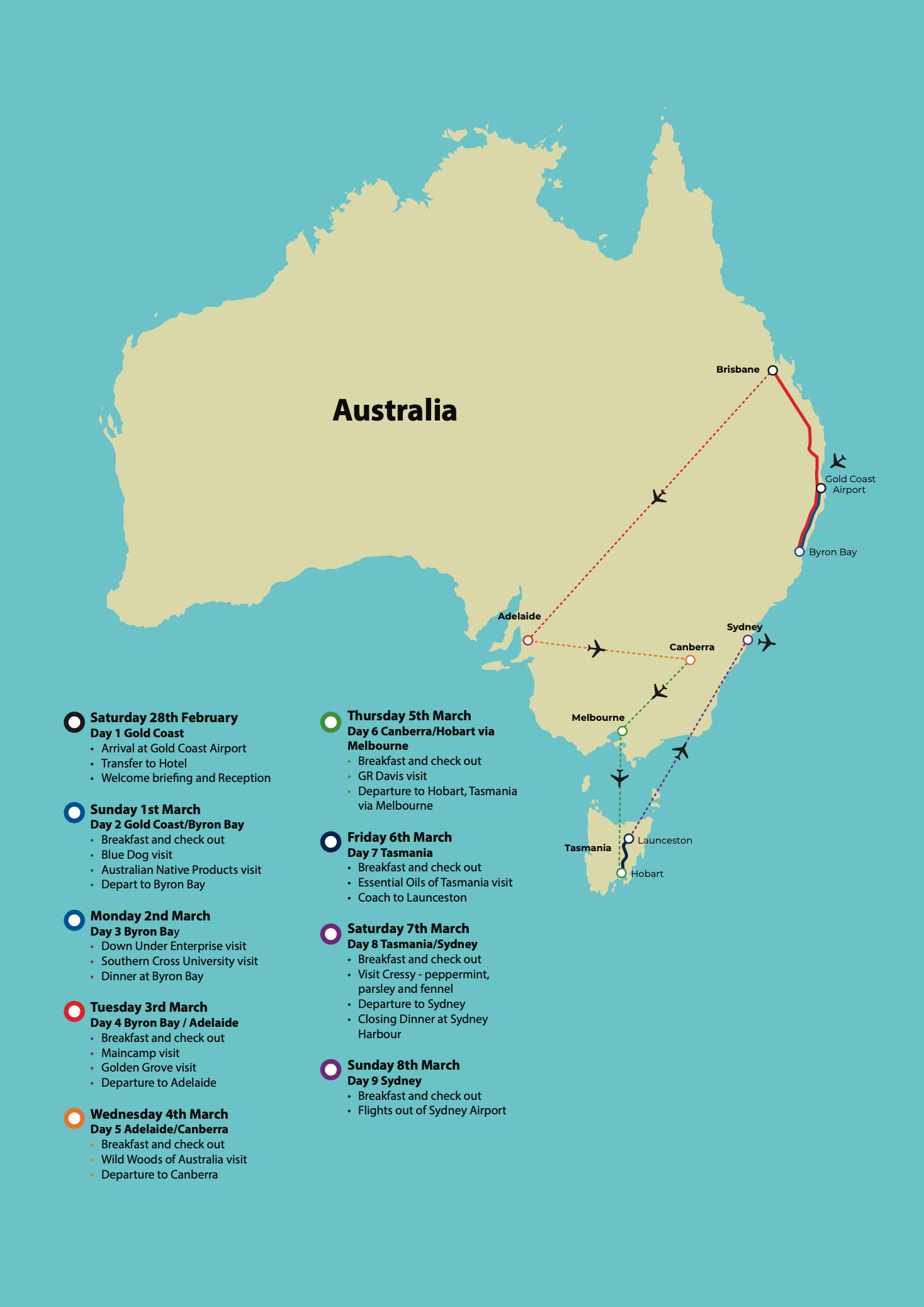 IFEAT 2026 Australia Study Tour IFEAT 2026 AST Map Picture 