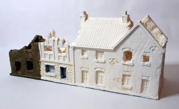 15mm ruined houses