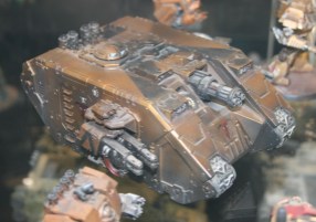 Minotaurs Achilles-Alpha pattern Land Raider on display at Warhammer World