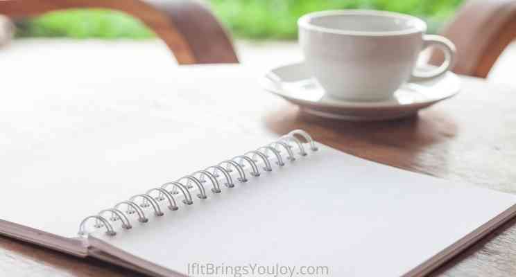 Desk with notebook for life coaching session