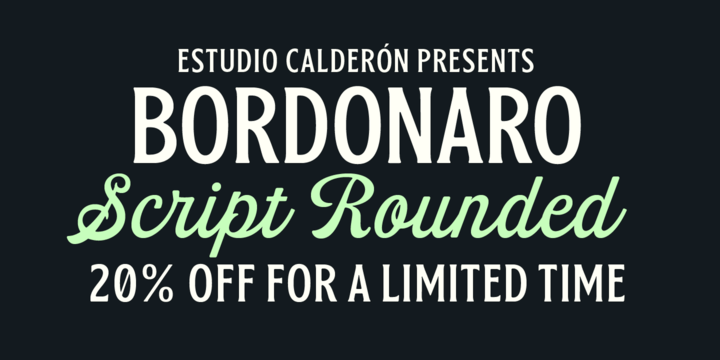 Bordonaro Script Rounded Font