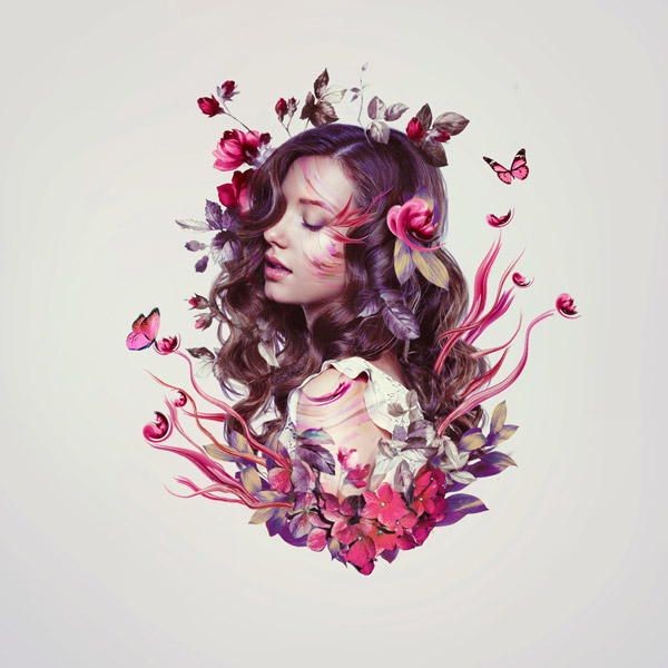 Some facet of the feminine mind cherishes flowers. How To Create A Floral Portrait Photo Manipulation In Adobe Photoshop Via Envato Tuts Design Illustration Arjen Roos