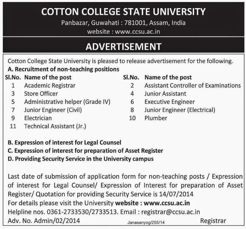 Online Government Jobs Academic Registrar Assistant Controller