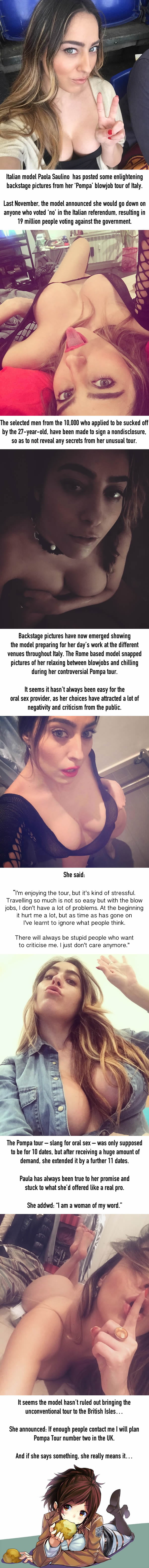 Model Posts Backstage Picture From Her Blowjob Tour – I LOVE FUNNY THINGS