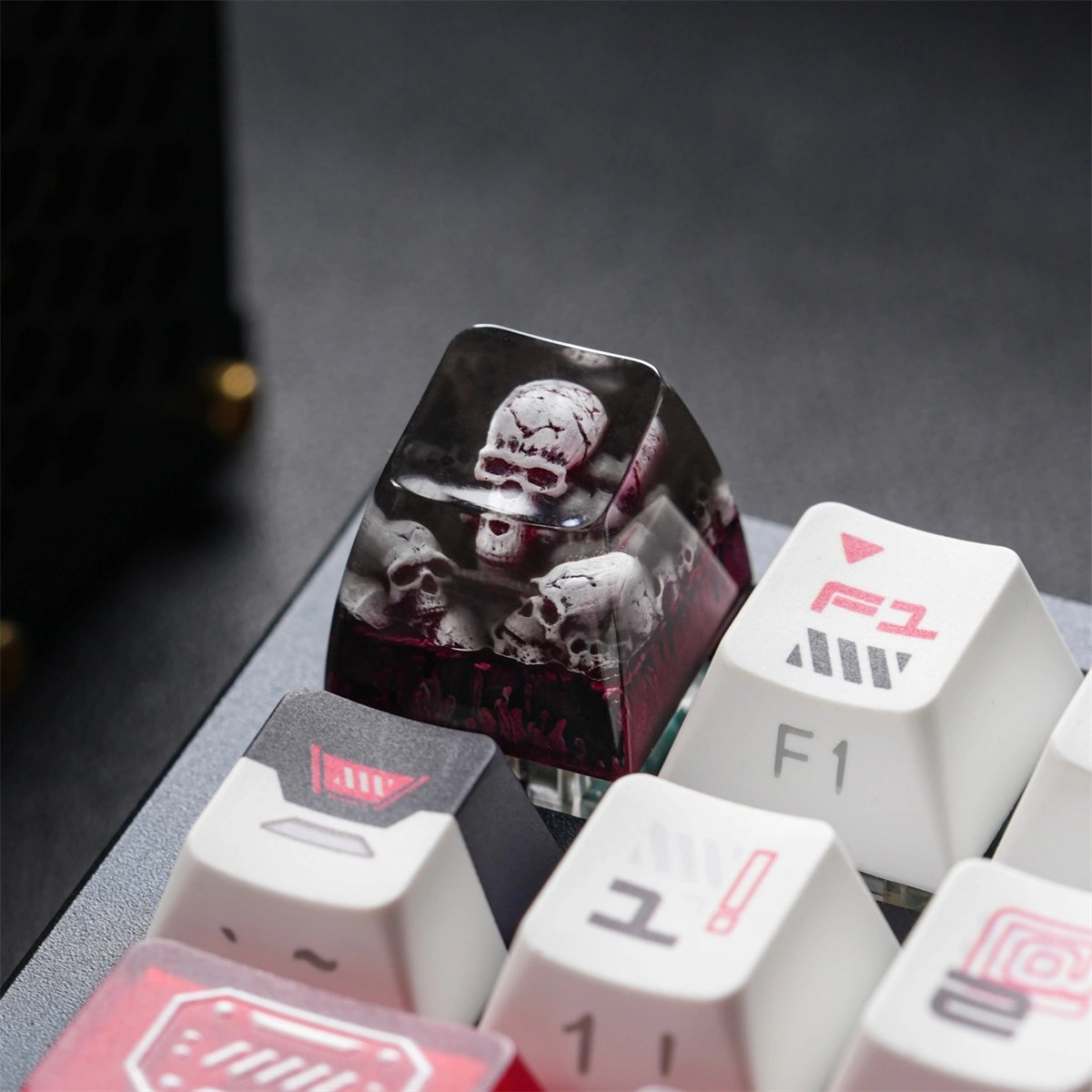 Artisan Resin Keycaps Gothic Skull