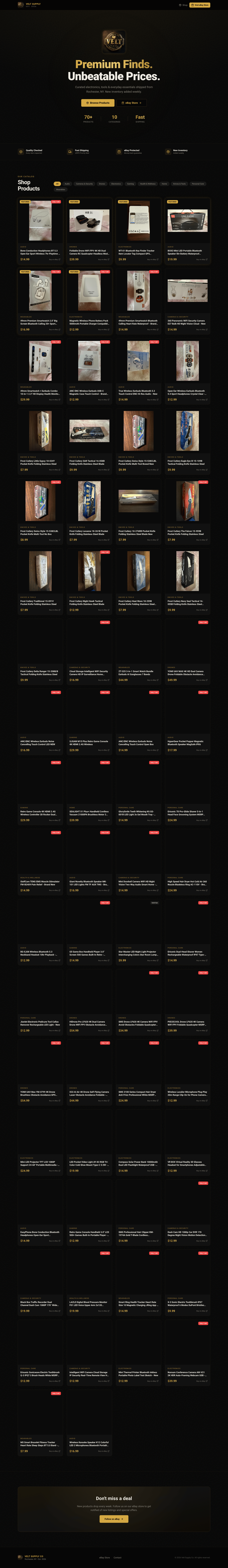 Velt Supply eCommerce website showcase by Ignitr Digital