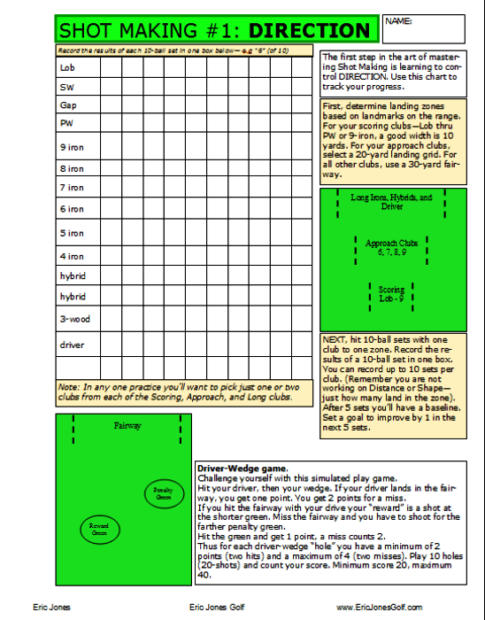 Direction Practice Plan