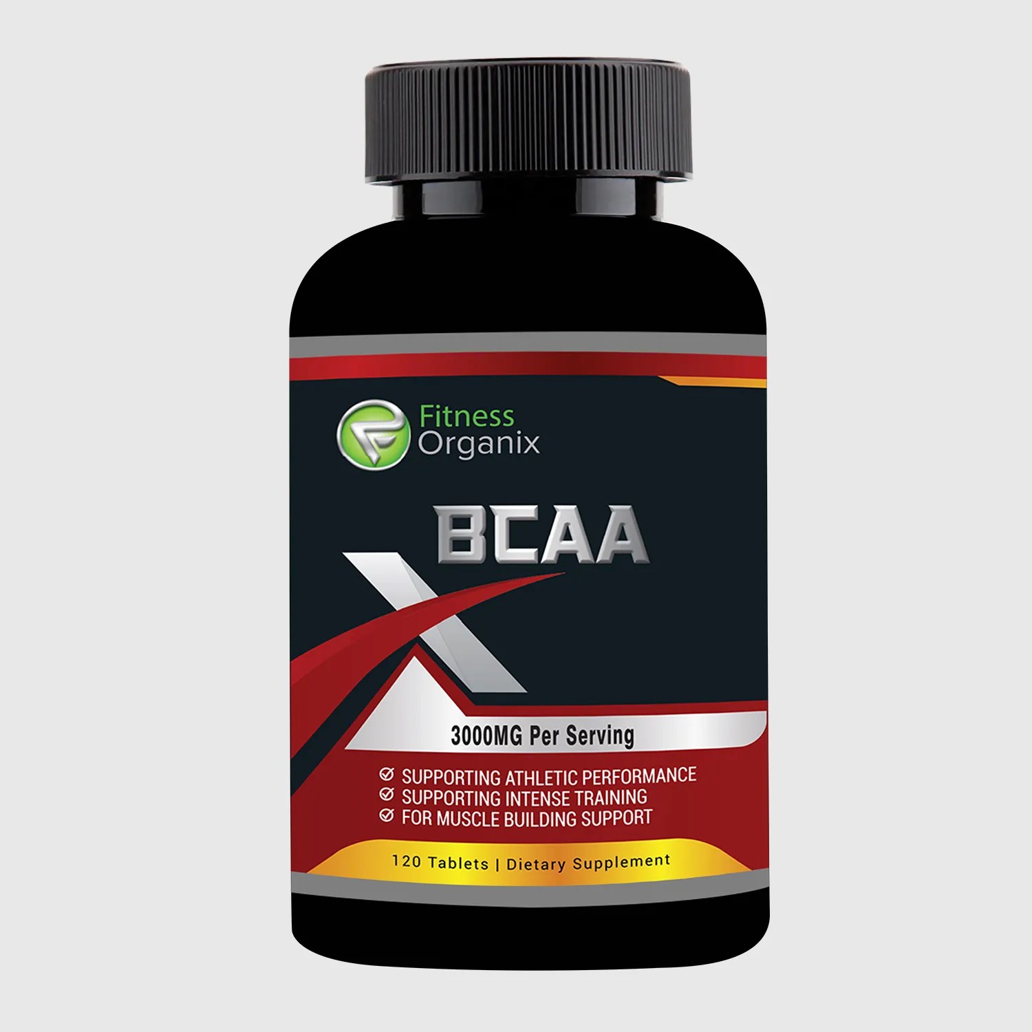 front view bottle render of bcaa 1000mg 120 tablets
